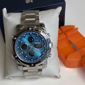 SKMEI 1389 Waterproof Sport Fashion Watch Quartz Stopwatch Dual Display Watch
